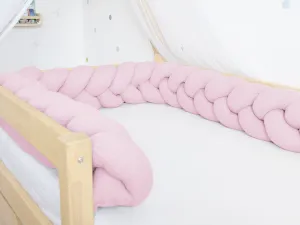 Benlemi Vaflový mantinel pletený do vrkoča z 3 prameňov Zvoľte farbu: Hnedá, Zvoľte rozmer: 350 cm (3,5 metra)
