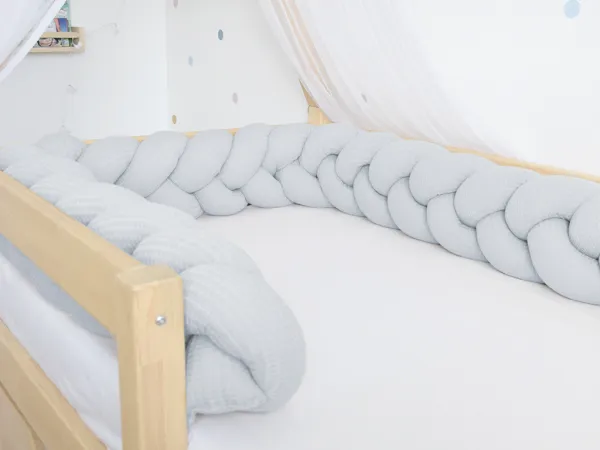 Benlemi Vaflový mantinel pletený do vrkoča z 3 prameňov Zvoľte farbu: Hnedá, Zvoľte rozmer: 350 cm (3,5 metra)