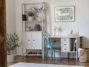 Písací stôl so šuplíkmi do detskej izby VINTAGE kašmírový