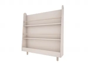 Detský Montessori regál s 3 priestrannými policami BOOKWORM biely