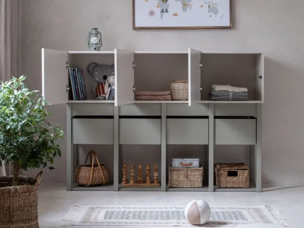 Úložná komoda nielen do detskej izby TWEENS eukalyptová