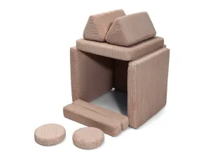 Skladacia penová pohovka SOFA MINI z menčestra Zvoľte farbu: Vanilková