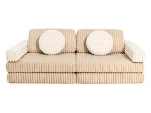 Multifunkčná skladacia pohovka SOFA z menčestra Zvoľte farbu: Krémová