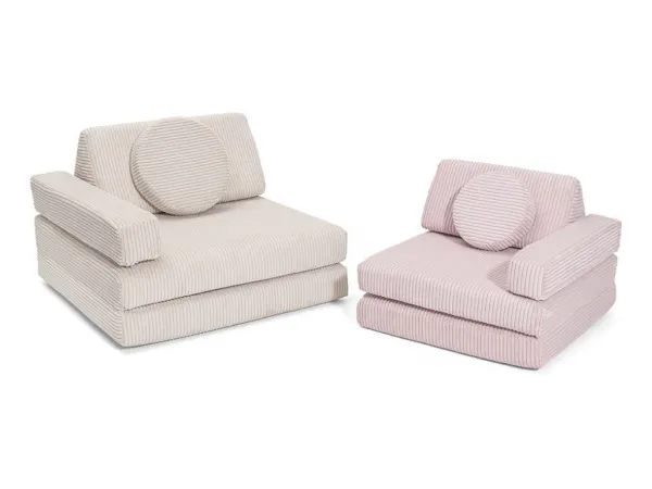 Skladacia penová pohovka SOFA MINI z menčestra Zvoľte farbu: Vanilková