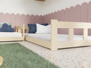 Benlemi Nízke postele FENCE 2v1 pre dve deti Zvoľte farbu: Biela, Zvoľte rozmer: 80x200 cm