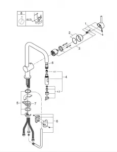 Grohe Minta - Drezová batéria s výsuvnou spŕškou, kefovaný Warm Sunset 32322DL2