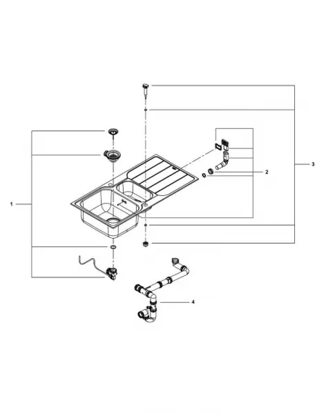 Grohe Drezy - Drez K500 s automatickým odtokom, 1000x500 mm, kefovaná nerezová 31572SD1