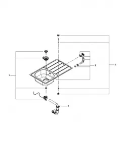 Grohe Drezy - Drez K200, 860x500 mm, kefovaná nerezová 31552SD1