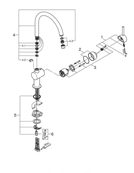 Grohe Minta - Drezová batéria, kefovaný Cool Sunrise 32917GN0