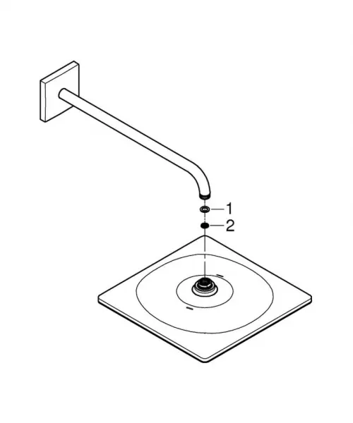 Grohe Rainshower - Hlavová sprcha 310 Mono Cube, 1 prúd, sprchové rameno 422 mm, chróm 26563000