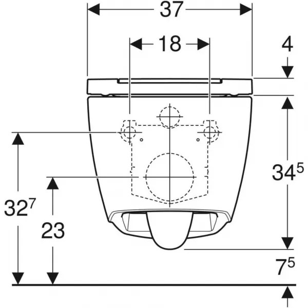 Geberit ONE - Závesné WC s doskou softclose, TurboFlush, KeraTect, biela/chróm 500.202.01.1