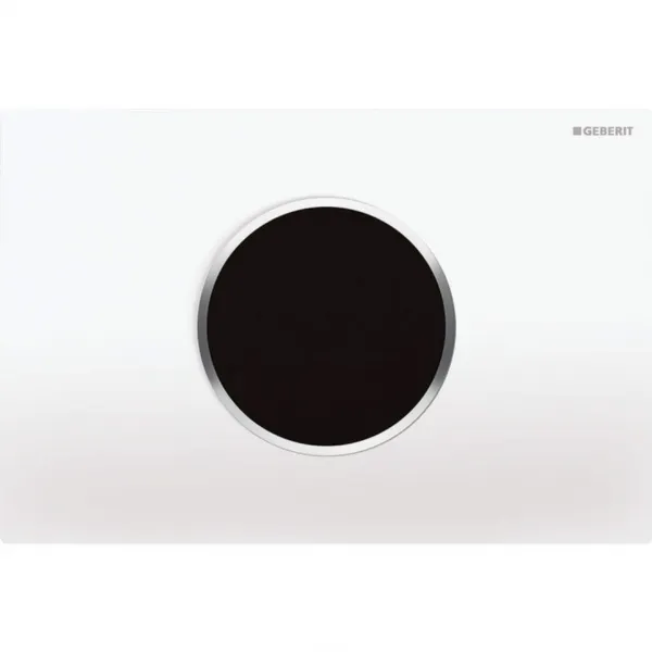 Geberit Sigma10 - Elektronické ovládanie splachovania, sieťové napájanie, biely/lesklý chróm 115.907.KJ.6
