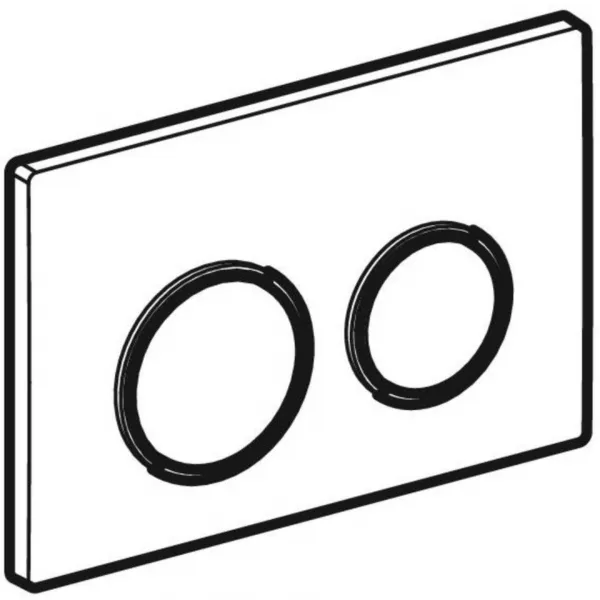 Geberit Omega20 - Ovládacie tlačidlo OMEGA20, lesklý chróm/matný chróm 115.085.KH.1
