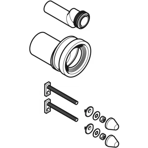 Geberit Pripájacia súprava Geberit pre závesné WC, s pripevňovacím materiálom, odsadená: d=90mm, d1=45mm 405.116.00.1