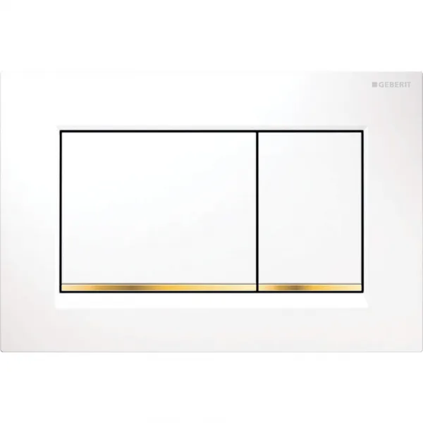 Geberit Sigma30 - Ovládacie tlačidlo Sigma30, biela/pozlátená 115.883.KK.1
