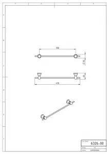 Držiak uterákov 350 mm Metalia 3 chróm 6326,0