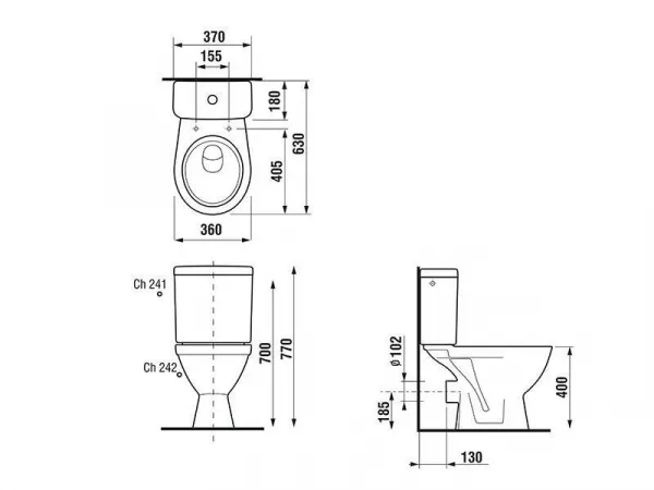 Jika WC kombi Lyra plus odpad vodorovný