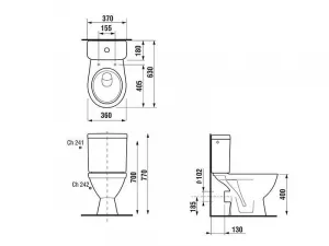 Jika WC kombi Lyra plus odpad vodorovný