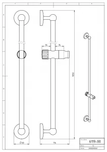 Posuvný držiak sprchy 100 cm Metalia 1 chróm 6119,0