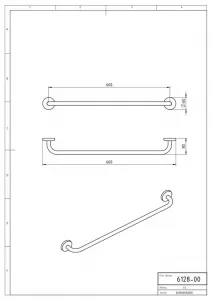 Držiak uterákov 660 mm Metalia 1 chróm 6128,0