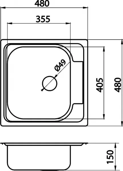 Novaservis - Drez 48x48 nerez DR48/48