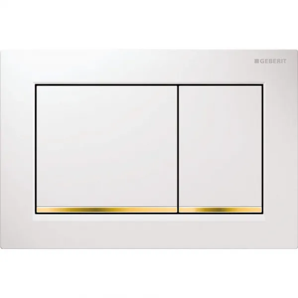 Geberit Omega30 - Ovládacie tlačidlo OMEGA30, biela/pozlátená 115.080.KK.1
