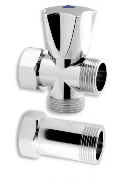 Novaservis - Pračkový ventil s mezikusem 3/4"x3/4"x3/4" CF3019