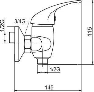 Sprchová batéria 150 mm Metalia 55 chróm 55060,0