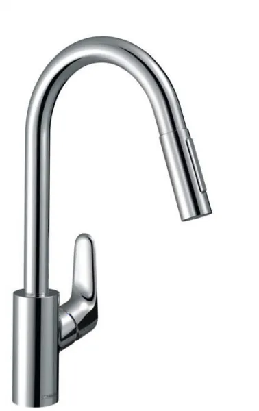 HansGrohe Focus M41 - Páková drezová batéria 240, s vyťahovacou spŕškou, chróm 31815000