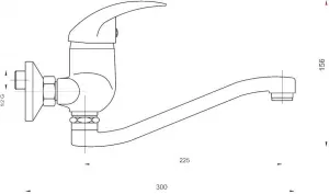 Novaservis - Drezová umývadlová batéria 150 mm Titania Lux chróm 91070,0