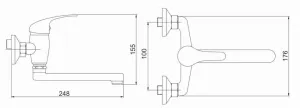 Novaservis - Umývadlová drezová batéria 100 mm Titania Iris chróm 92077,0
