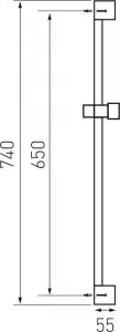 Novaservis - Posuvný držiak sprchy chróm RAIL858,0
