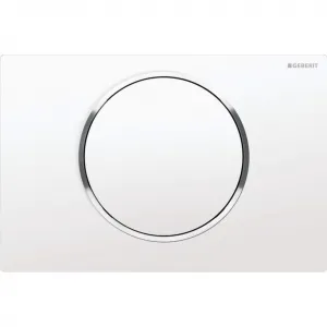 Geberit ovládacie tlačidlo SIGMA 10 biela/chrómlesk/biela, plastová 115.758.KJ.5 115.758.KJ.5
