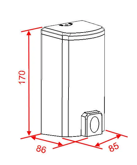 Novaservis - Zásobník na tekuté mydlo 500 ml, biely 69086,P