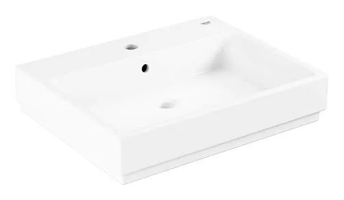 Grohe Cube Ceramic - Umývadlo s prepadom, 600 mm x 490 mm, PureGuard, alpská biela 3947300H