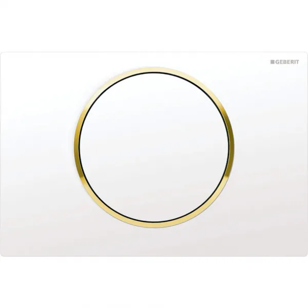 Geberit Sigma10 - Ovládacie tlačidlo SIGMA10, biela/pozlátená 115.758.KK.5