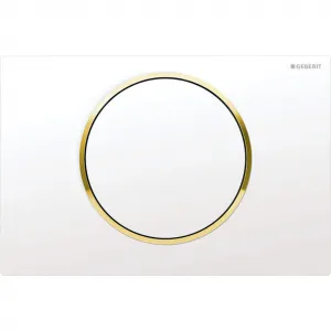 Geberit Sigma10 - Ovládacie tlačidlo SIGMA10, biela/pozlátená 115.758.KK.5