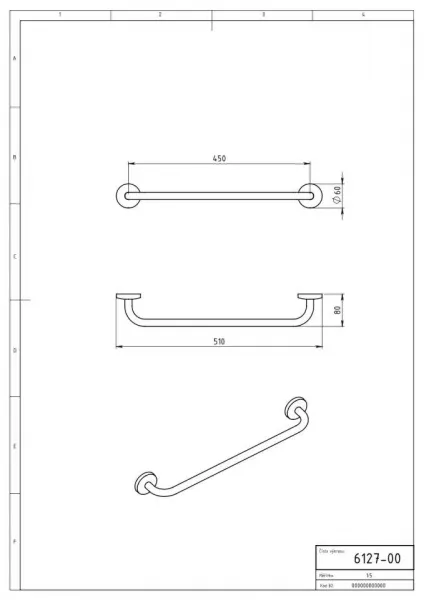 Držiak uterákov 510 mm Metalia 1 chróm 6127,0