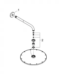 Grohe Rainshower Cosmopolitan - Hlavová sprcha 310, sprchové rameno 380 mm, 1 prúd, Warm Sunset 26066DA0