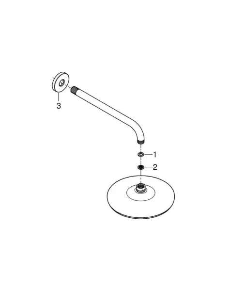 Grohe Tempesta - Hlavová sprcha 210, 1 prúd, sprchové rameno 286 mm, chróm 26412000
