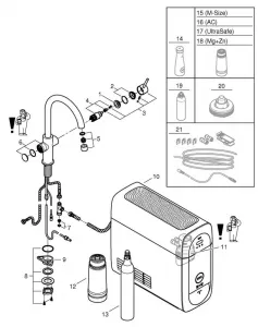 Grohe Blue Home - Drezová batéria Connected, s chladiacim zariadením a filtráciou, chróm 31455001