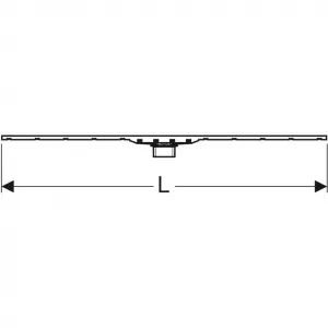 Geberit CleanLine - Nerezový sprchový kanálik 80, 300-1300 mm, leštená/kefovaná nerezová 154.441.KS.1