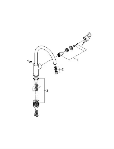 Grohe BauLoop - Drezová batéria, chróm 31368001