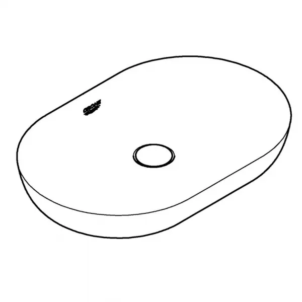 Grohe Essence - Umývadlo na dosku 600x400 mm, PureGuard, alpská biela 3960800H