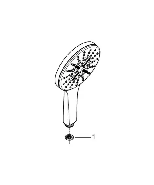 Grohe Rainshower SmartActive - Sprchová hlavica 130 9,5 l/min, 3 prúdy, Hard Graphite 26574A00