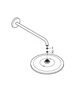 Grohe Rainshower - Hlavová sprcha 310 Mono, 1 prúd, sprchové rameno 422 mm, chróm 26557000