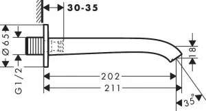 Hansgrohe Vivenis - Vaňový vpust, chróm 75410000