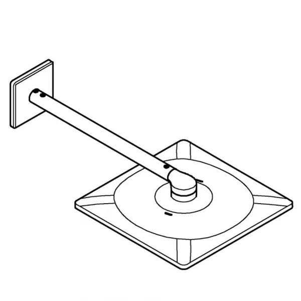 Grohe Rainshower SmartActive Cube - Hlavová sprcha 310, sprchové rameno 430 mm, 2 prúdy, kefovaný Hard Graphite 26479AL0
