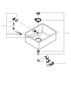 Grohe Drezy - Drez K700U, 540x440 mm, kefovaná nerezová 31574SD1