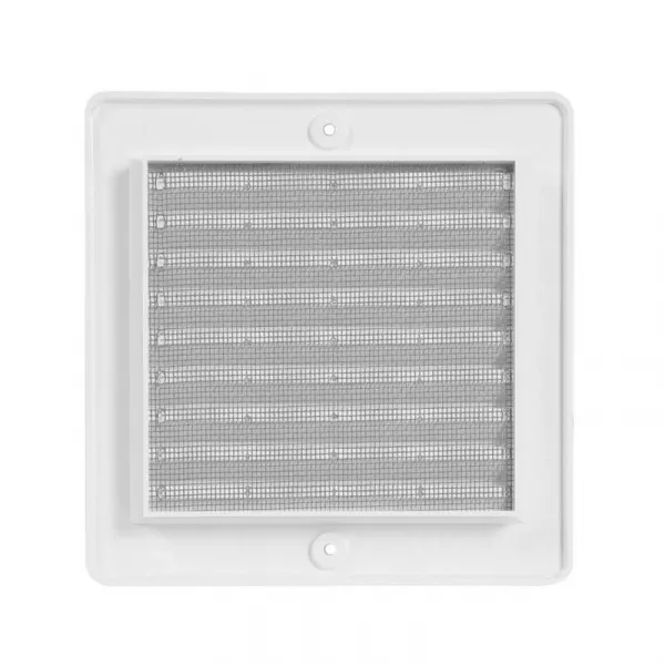HACO Vetracia mriežka s rámčekom a sieťovinou 150x150 mm biela